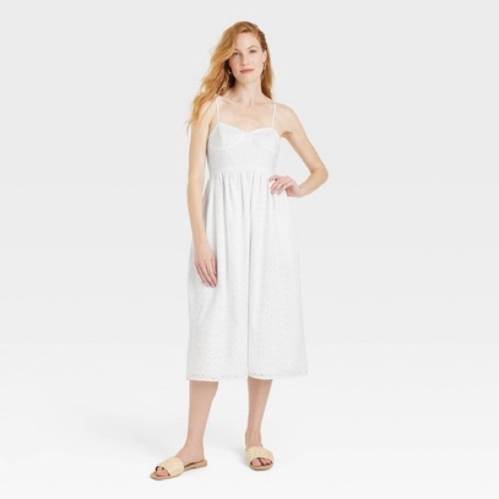 NWOT - a new day - Women's Sleeveless Eyelet Sun Dress